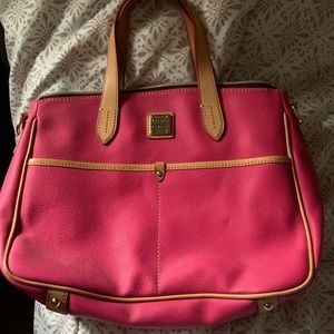Pink and beige Dooney and Bourke purse